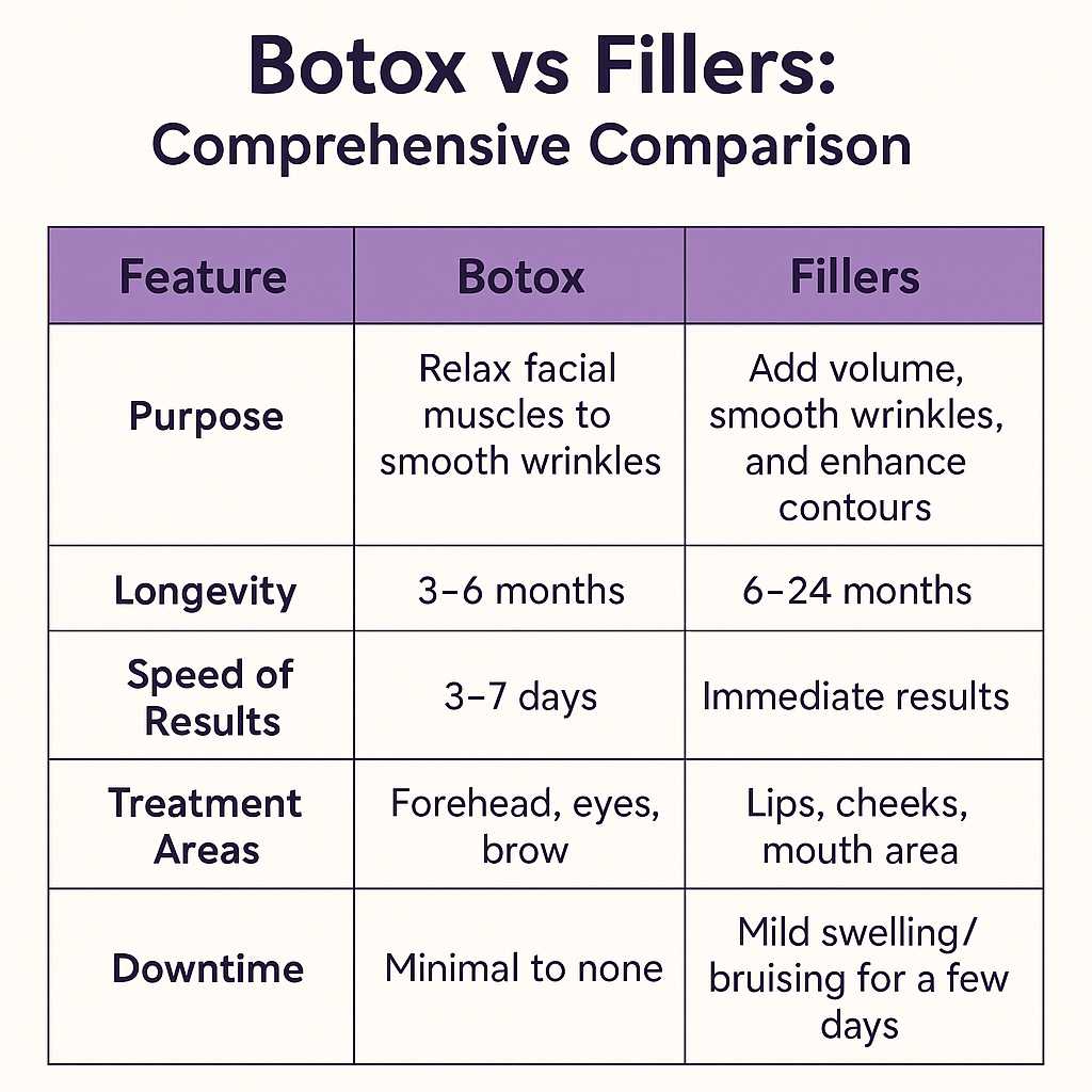 botox vs filler compare